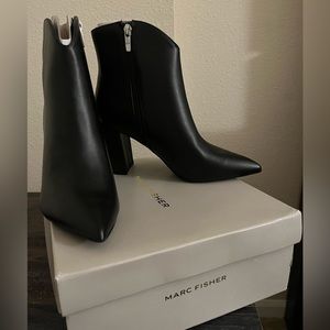Black high heel booties
